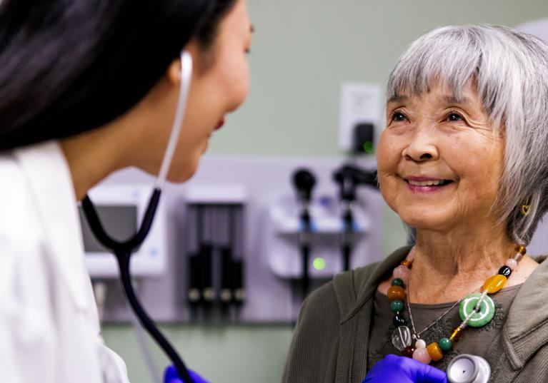 Doctor Checking a Patient with a Stethoscope